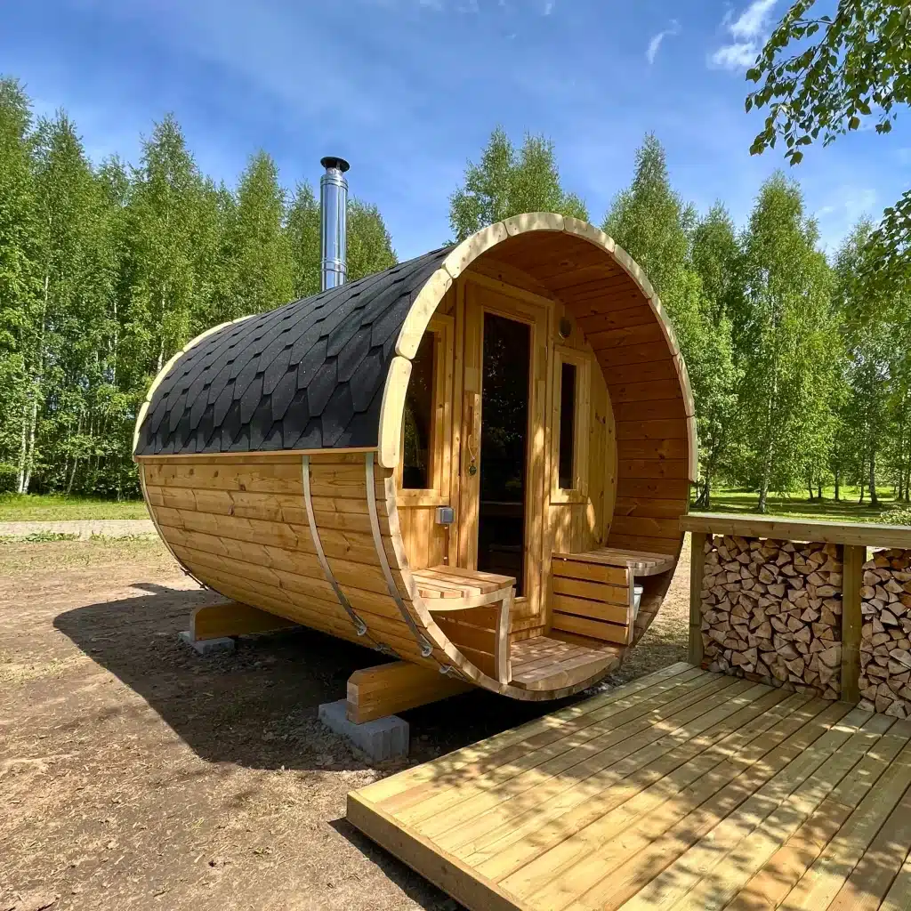 Sauna Extérieur Prix : Le Guide Complet 2026 pour Choisir le Meilleur Rapport Qualité-Prix 3 sauna odin280 pin thermo exterieur vue ensemble 4