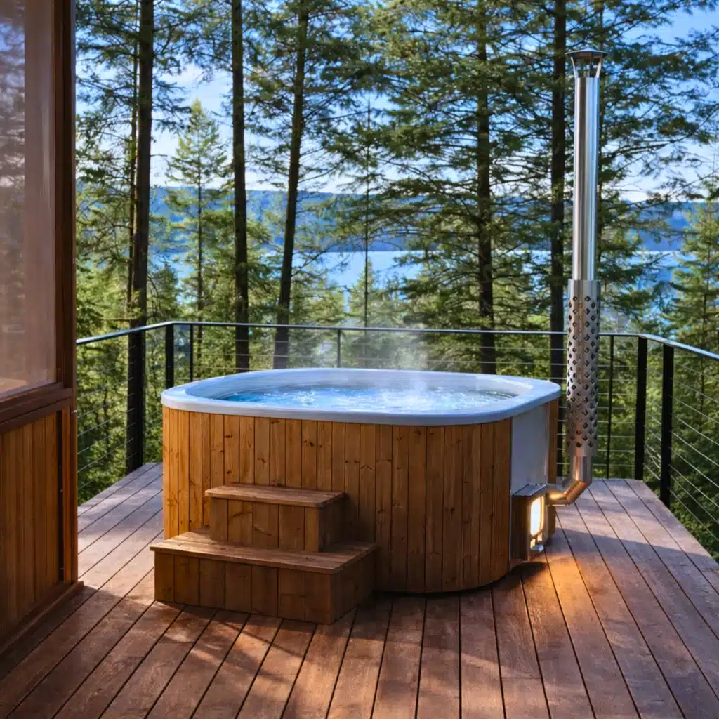 Bain Nordique Bois ou Électrique : Quel Chauffage Choisir en 2026 ? 1 bain nordique njord maren devant njord sauna 1